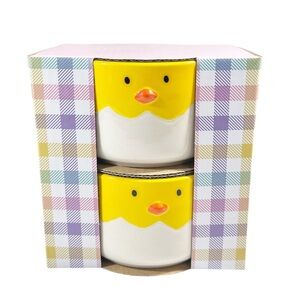 NEW Bakeshop YELLOW CHICK Ramekin Set/2
